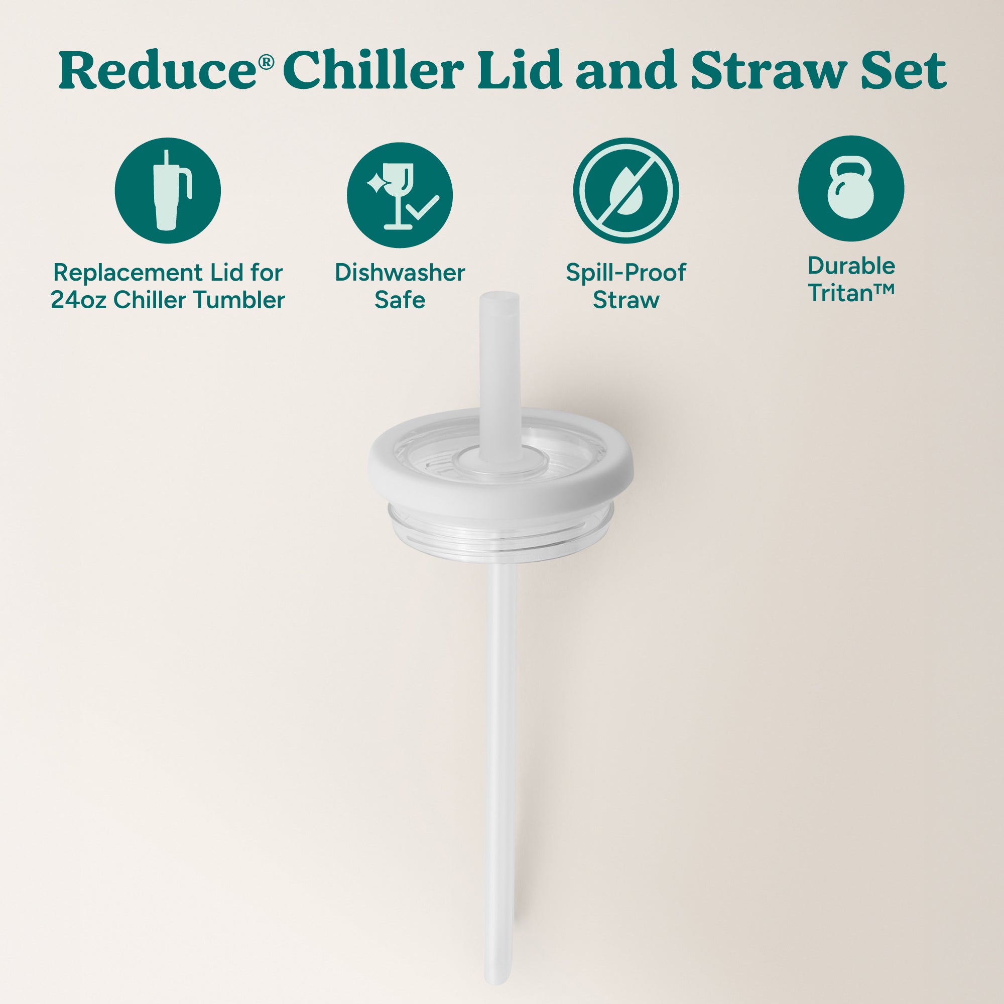 Chiller Medium Lid & Straw Set - Image 2