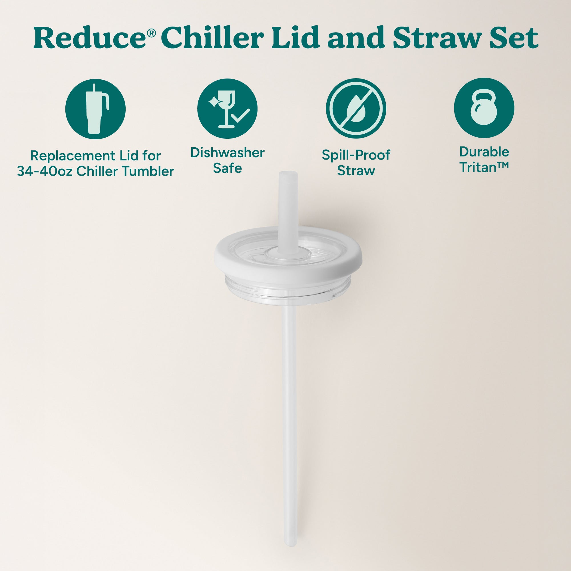 Chiller Large Lid & Straw Set - Image 2