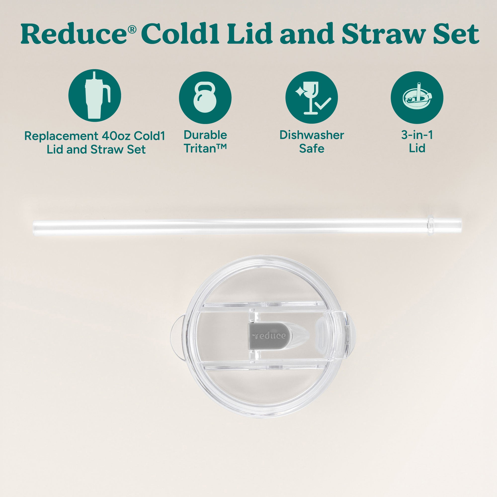Cold1 Lid & Straw - Large - Image 2